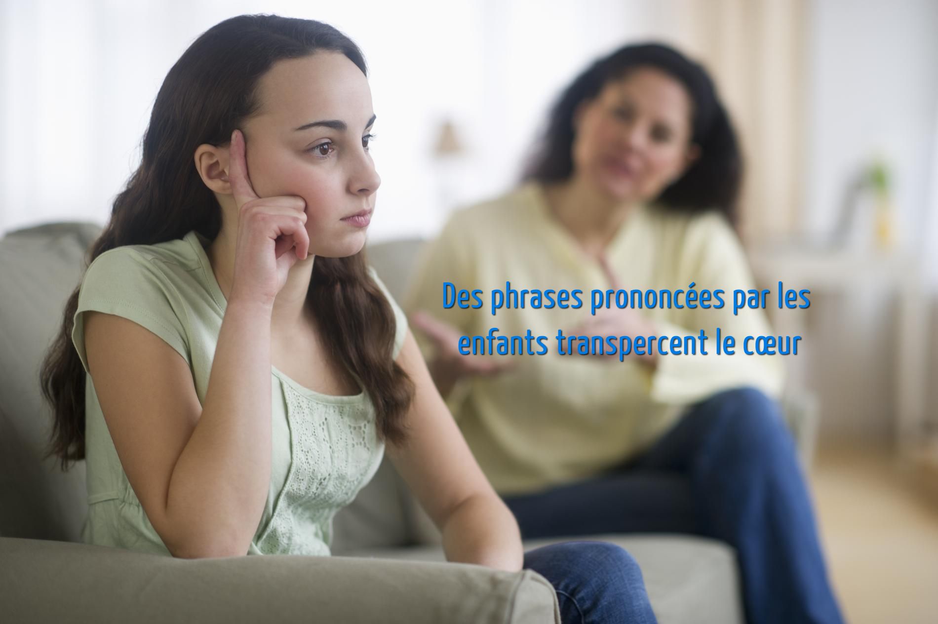 Des phrases prononcées par les enfants transpercent le cœur