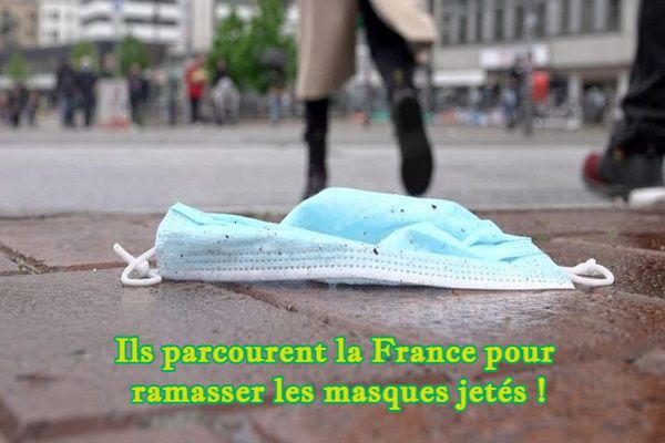 Ils parcourent la France pour ramasser les masques jetés !