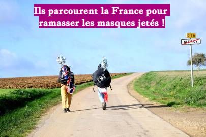 Ils parcourent la France pour ramasser les masques jetés !