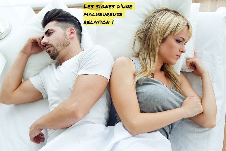 Les signes d'une malheureuse relation