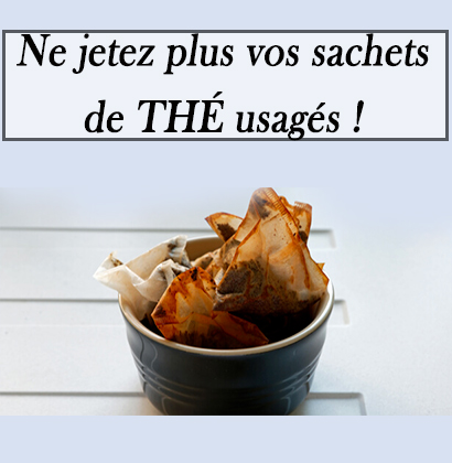 Ne jetez plus vos sachets de thé usagés !