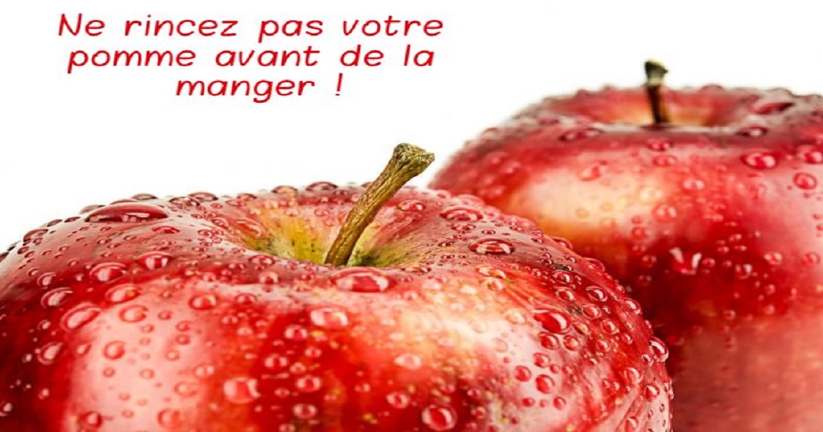 Ne Rincez Pas Votre Pomme Avant De La Manger