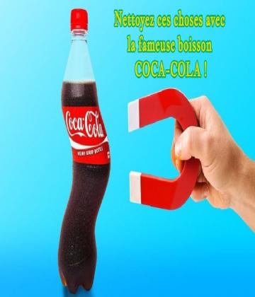 Apportez du cola chez vous ! Même si vous n’êtes pas un fan de l’or liquide, ce soda peut aussi être utilisé comme produit de nettoyage.