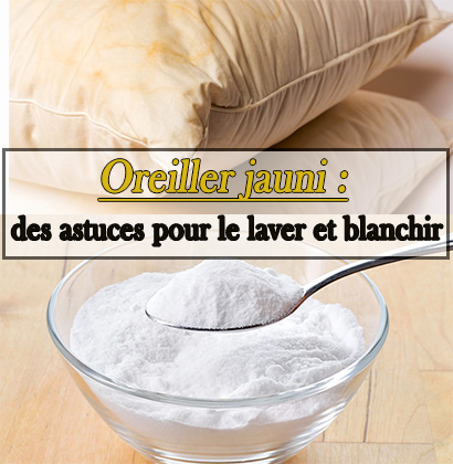 Oreiller jauni : des astuces pour le laver et blanchir 