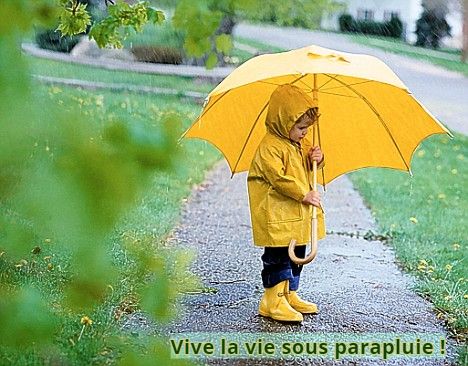 vive la vie sous parapluie !