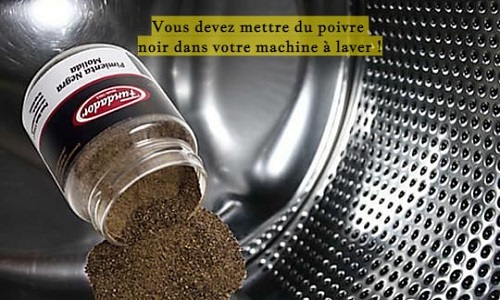 Vous devez mettre du poivre noir dans votre machine à laver !