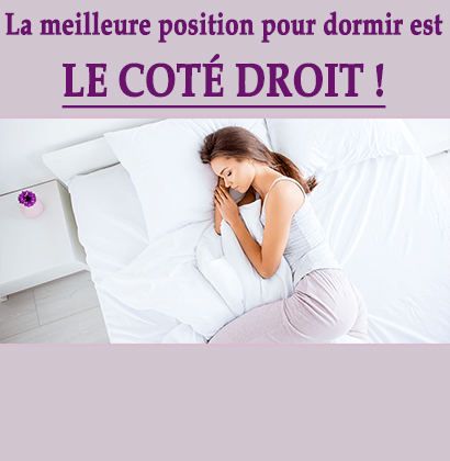 La meilleure position pour dormir est le côté droit !