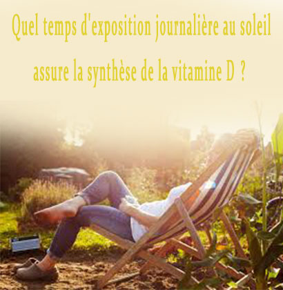 Quel temps d'exposition journalière au soleil assure la synthèse de la vitamine D ?